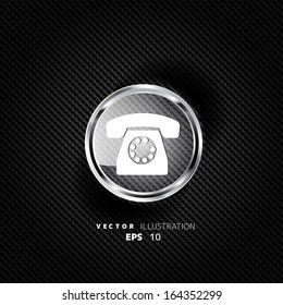 Retro telephone web icon