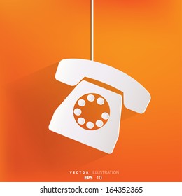 Retro telephone web icon