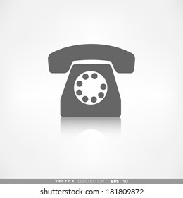 Retro telephone web icon