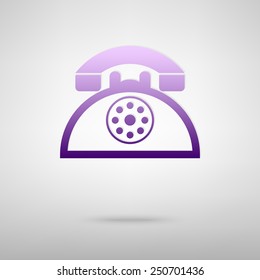 Retro telephone web icon
