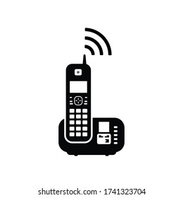 Retro telephone web icon. old mobile or telephone vector on white background 