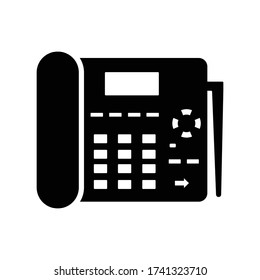 Retro telephone web icon. old mobile or telephone vector on white background 