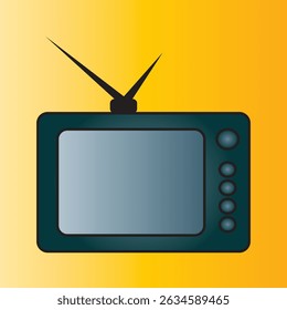 Televisão Retrô com Ilustração de Antena