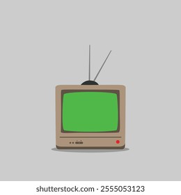 Retro Television with Antenna Vector