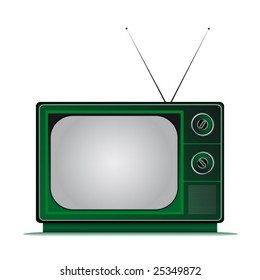 retro television coloured with antennas