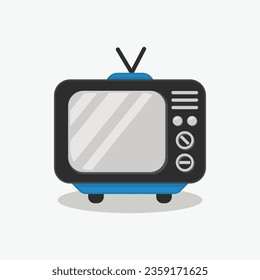 Televisión retro de diseño plano