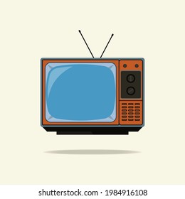 Retro television graphic design vector illustration