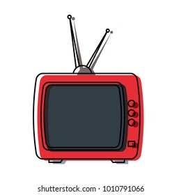 Retro television icon