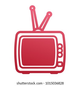 Retro television icon