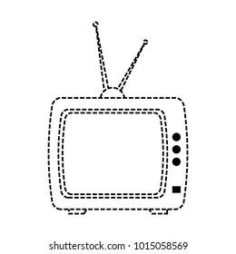 Retro television icon