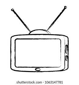 retro television icon 