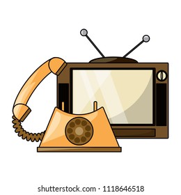 retro television icon