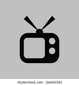Retro television icon