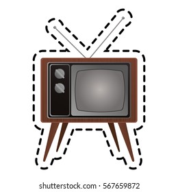 retro television icon