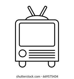 retro television icon 