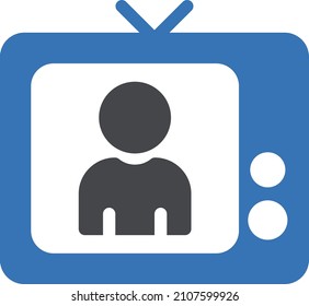 retro television Icon isolated on white background. Vector illustration. Eps10. Vector icon for website design and app