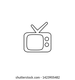Retro television icon. Media sign