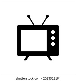 Icono de televisión retro ilustración gráfica