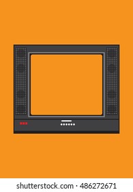 Retro television icon,vector simple illustration