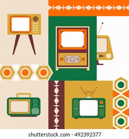 Retro television illustration. 