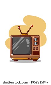 Retro Television illustration hand drawing vector