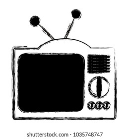 retro television isolated icon