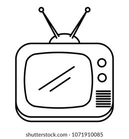 retro television isolated icon
