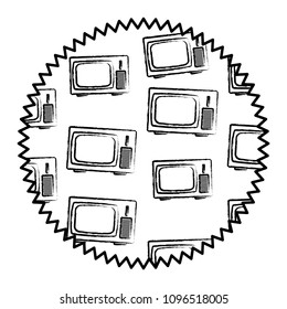retro television pattern 