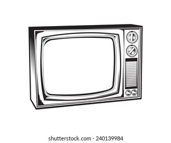 Conjunto de televisión retro