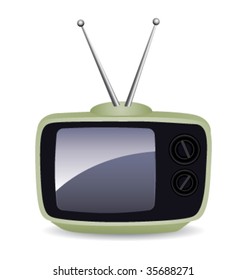 Retro television. Vector illustration.