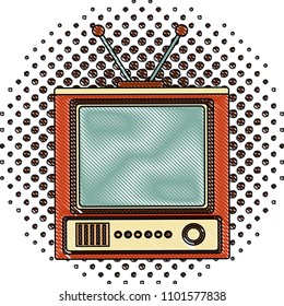 retro television vintage device image