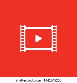 Retro template 35 mm  with red icon social media. Bar sign, vector illustration