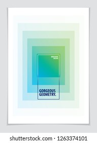 Retro template for banner, advertising, poster and brochure. Abstract geometric vector background. Future geometric design template.