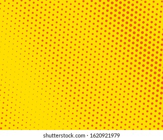 Retro template with halftone pattern for cover design. Abstract concept graphic element. Vector decorative background. Vibrant abstract background. Yellow halftone pattern in vintage style.