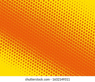 Retro template with halftone pattern for cover design. Abstract concept graphic element. Vector decorative background. Vibrant abstract background. Yellow halftone pattern in vintage style.