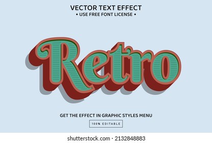 Retro Text 3D Editable Text Effect Template