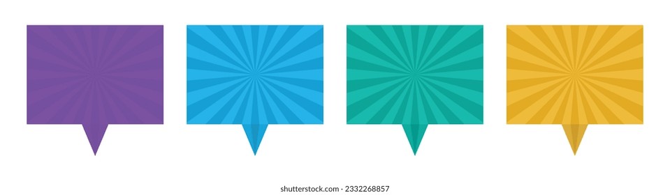 Retro text box collection vector illustration isolated on white