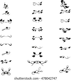 Retro text dividers set