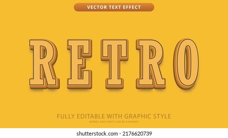 retro text effect editable with graphic style