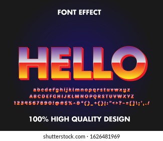 Retro Text Effect Premium Vector Text High Quality