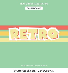 Retro text effect with risograph aesthrtic style