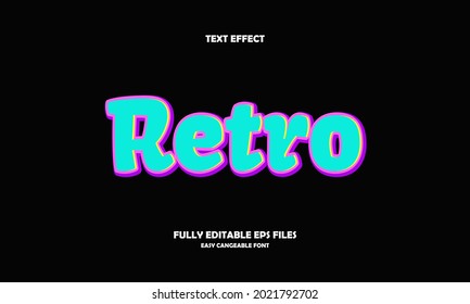 retro text effect vector illustration