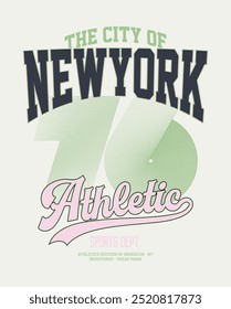 Retro text graphics with New York text world college look