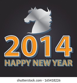 Retro Text Happy New Year 2014