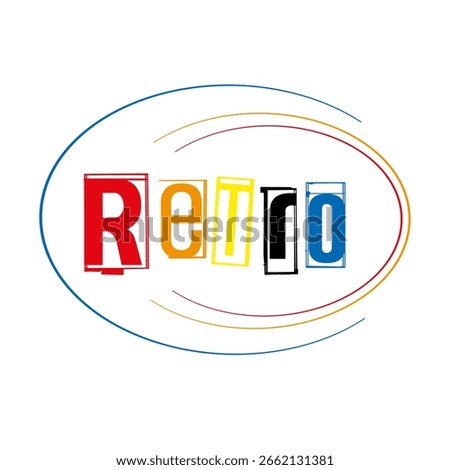 Retro text web illustration featuring bold stylized typography in vibrant colors. Dynamic lines and vintage design elements create a nostalgic, high-impact visual for digital platforms.