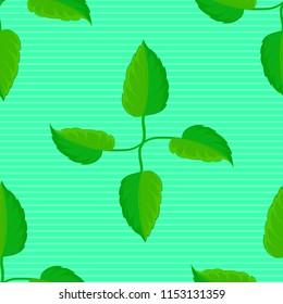 Retro textile design collection. Abstract seamless vector pattern with hand drawn floral elements. 1950s-1960s motifs. Autumn colors. Silk scarf with blooming flowers in blue and green colors.