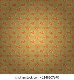Retro textile design collection. Silk scarf with plumeria flowers in yellow, orange and beige colors. Autumn colors. 1950s-1960s motifs. Seamless vector pattern with hand drawn floral elements.
