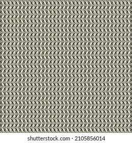Retro textile design consisting of some signs or marks arranged linearly on the horizontal. Pattern in black and light gray.