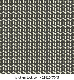 Retro textile design with some signs or marks arranged linearly. Simple pattern in black and light gray.