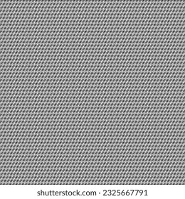 Retro textile material made of linen or cotton, woven in black and white. Fine gray fabric, pattern with some kind of stitches and dots. Abstract vector.